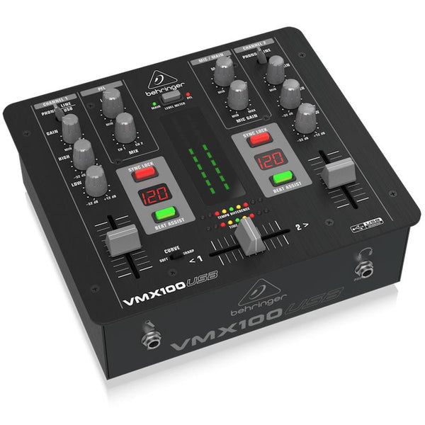 Behringer VMX100USB Professional 2-Channel DJ Mixer