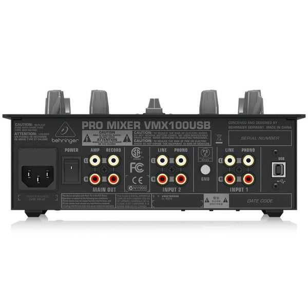 Behringer VMX100USB Professional 2-Channel DJ Mixer
