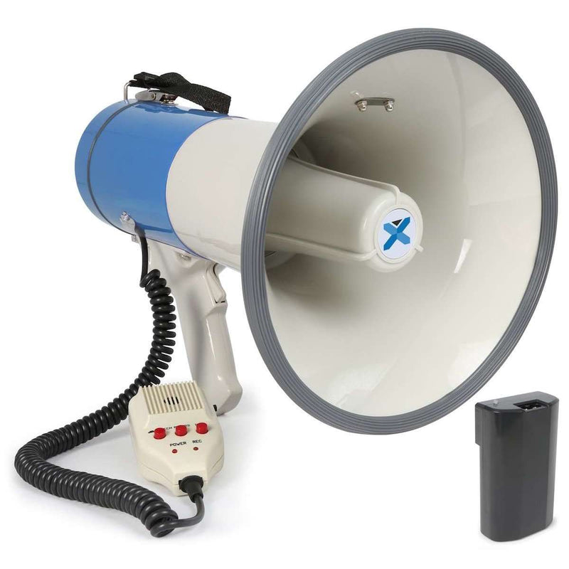 Vexus 33 Watt (65 Watt max.) Over The Shoulder Style Megaphone with rechargeable Battery Pack