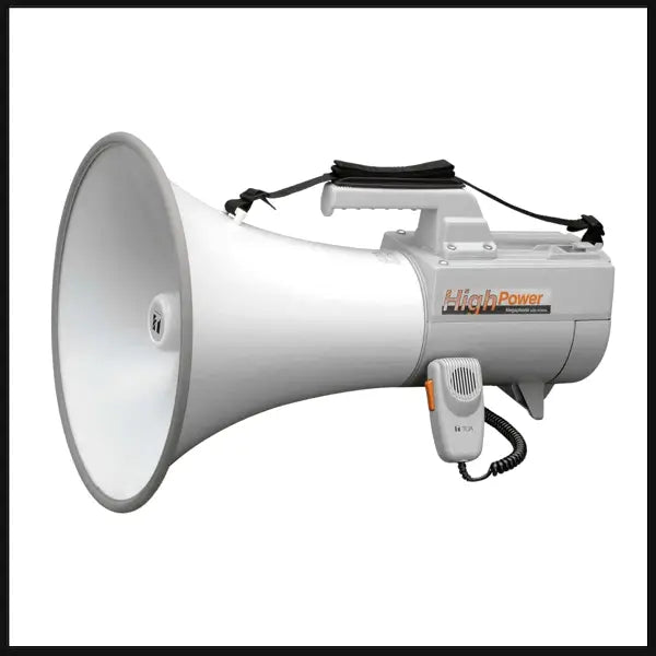 Megaphones or bullhorns