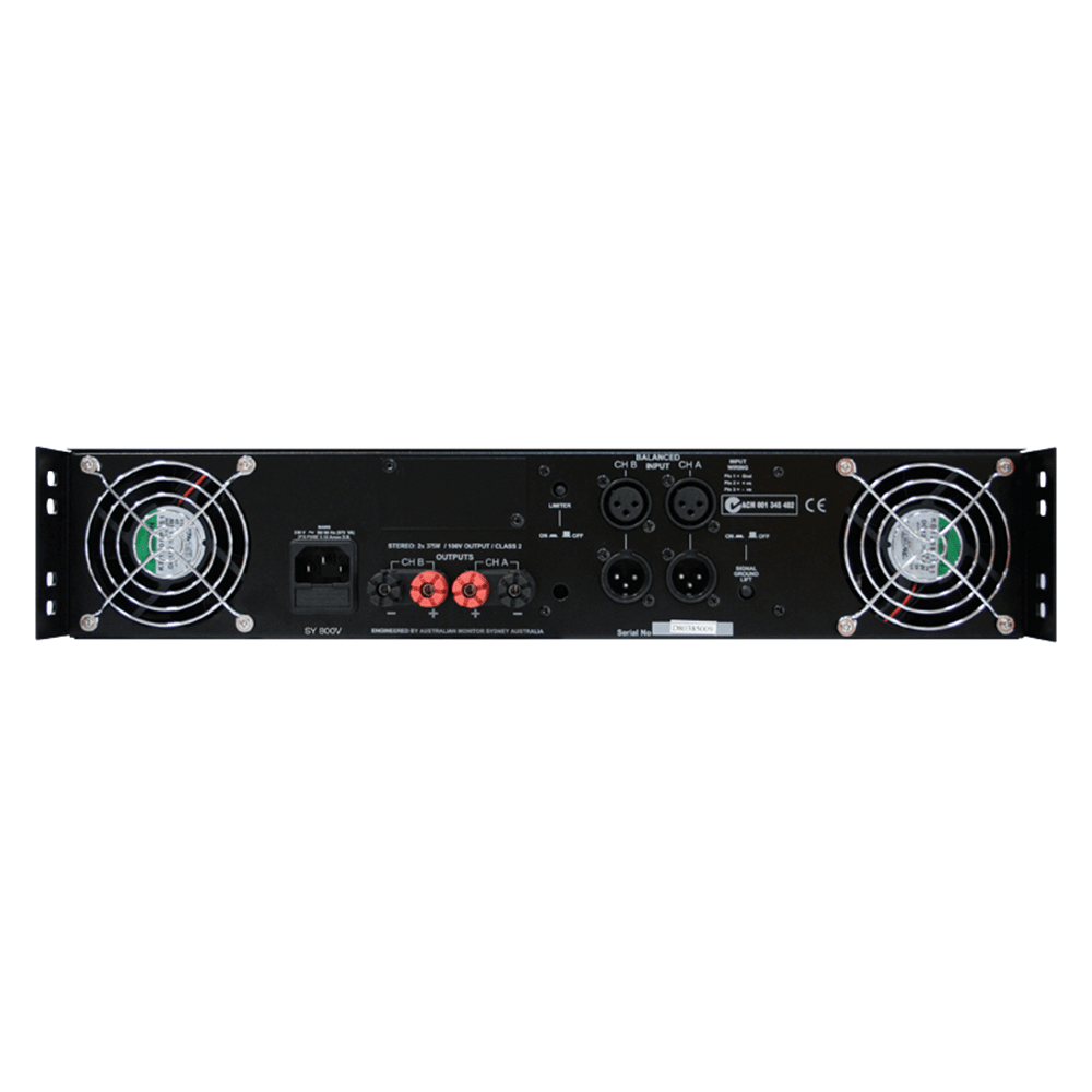 australian-monitor-sy800v-2×400w-100v-high‑impedance-power-amplifier-35917289