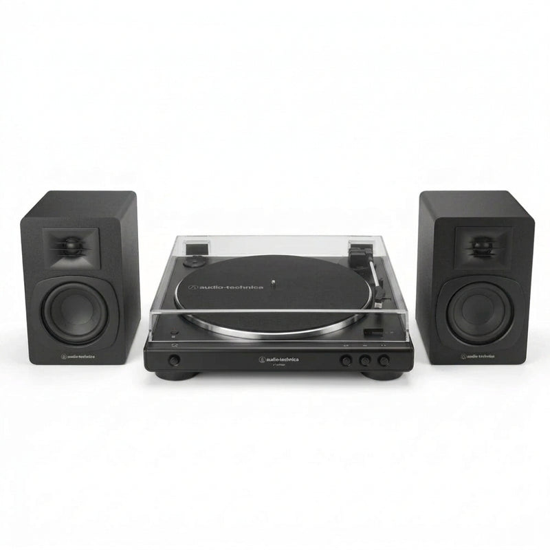 Audio‑Technica AT‑LP60X Turntable + AT‑SP3X Bluetooth Bookshelf Speaker Bundle