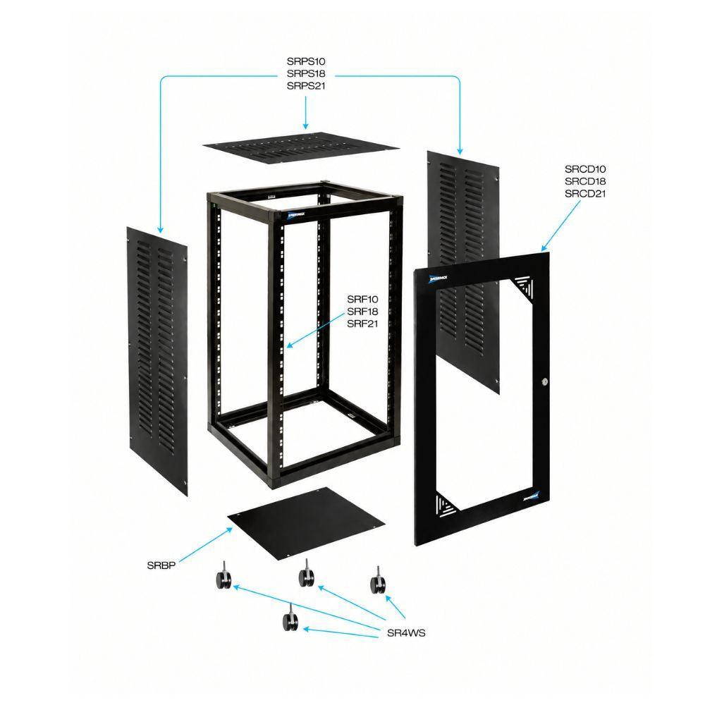 Australian Monitor SRF10 10 RU Flat-Packed Complete Speedrack Kit-Cannon Sound And Light