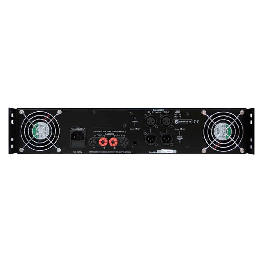 Australian Monitor SY800V 2×400W 100V High‑Impedance Power Amplifier