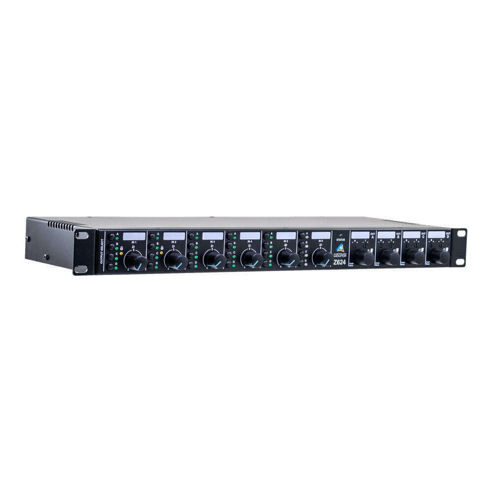 Australian Monitor Z624 Four Zone Matrix Mixer with 6 Mic/Line Inputs