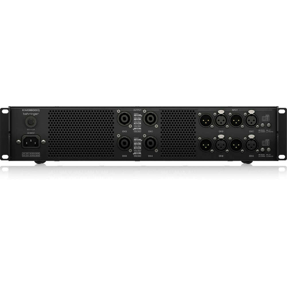 Behringer KM3600Q Professional 3600-Watt 4-Channel Power Amplifier with ATR