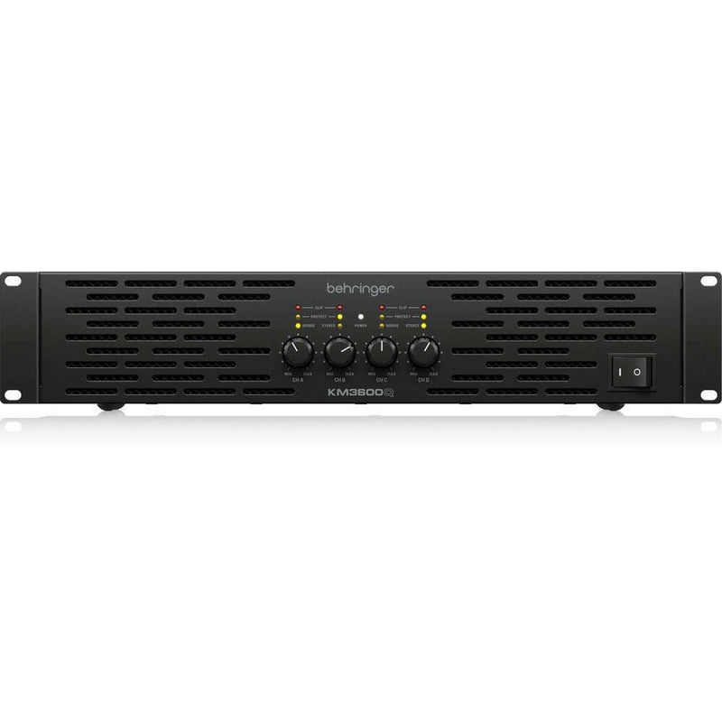 Behringer KM3600Q Professional 3600-Watt 4-Channel Power Amplifier with ATR-Cannon Sound And Light