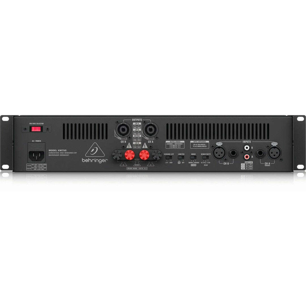 Behringer KM750 Professional 750-Watt Stereo Power Amplifier with ATR
