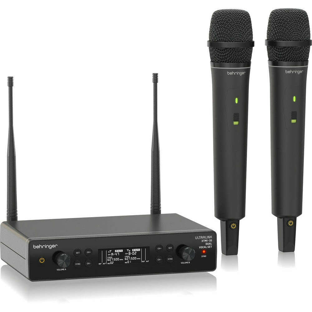 Behringer XTM1‑35 Dual Channel UHF Handheld Wireless System-Cannon Sound And Light