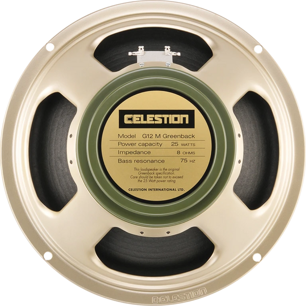 Celestion T1220 G12M Greenback 12 Inch 25-Watt 8 Ohm Guitar Speaker-Cannon Sound And Light