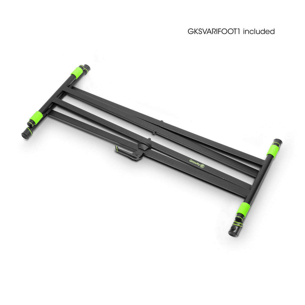GRAVITY GKSX2 Double Braced X-Frame Keyboard Stand with Varifoot Levelling-Cannon Sound And Light