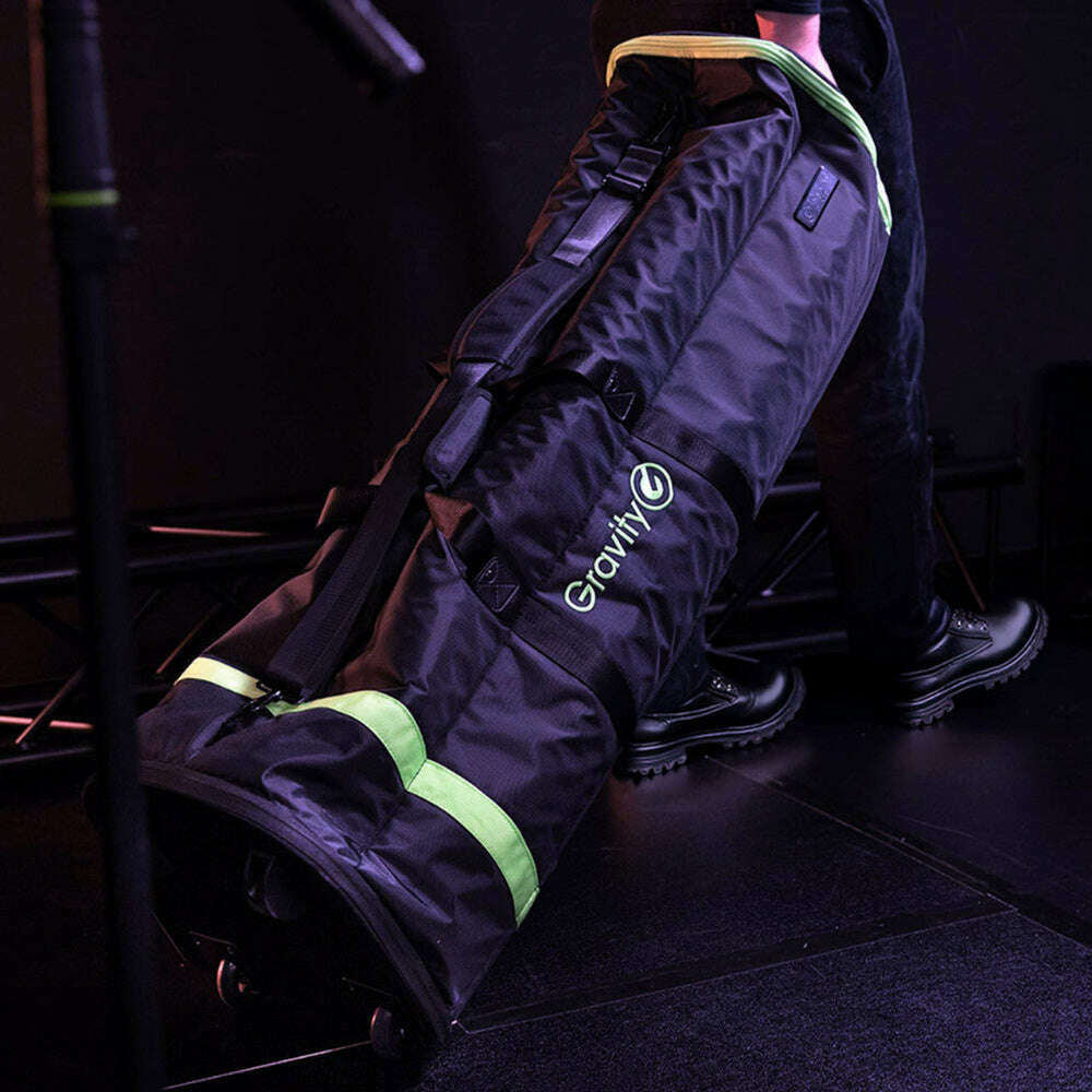 Gravity GTBGMS6B Touring Transport Bag with Wheels For 6 Mic Stands