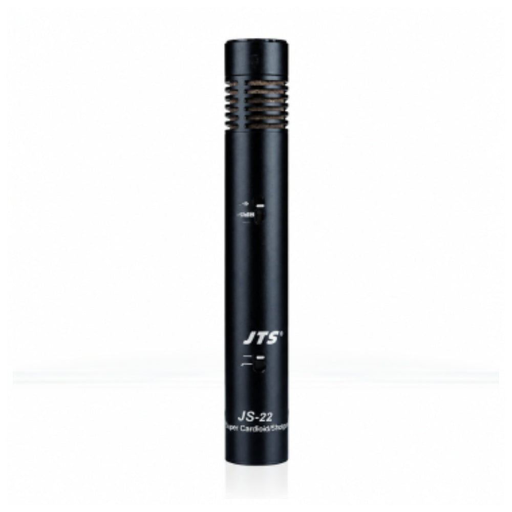 JTS JS-22 1/2” Studio Condenser Microphone with Low Frequency Roll-off Switch and Attenuation Pad