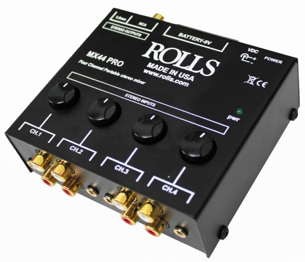 Rolls MX44 Pro 4 Channel Stereo Mixer