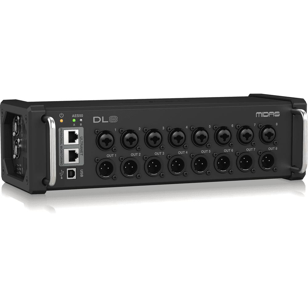 Midas DL8 8In / 8Out Stage Box with 8 MIDAS Microphone Preamps