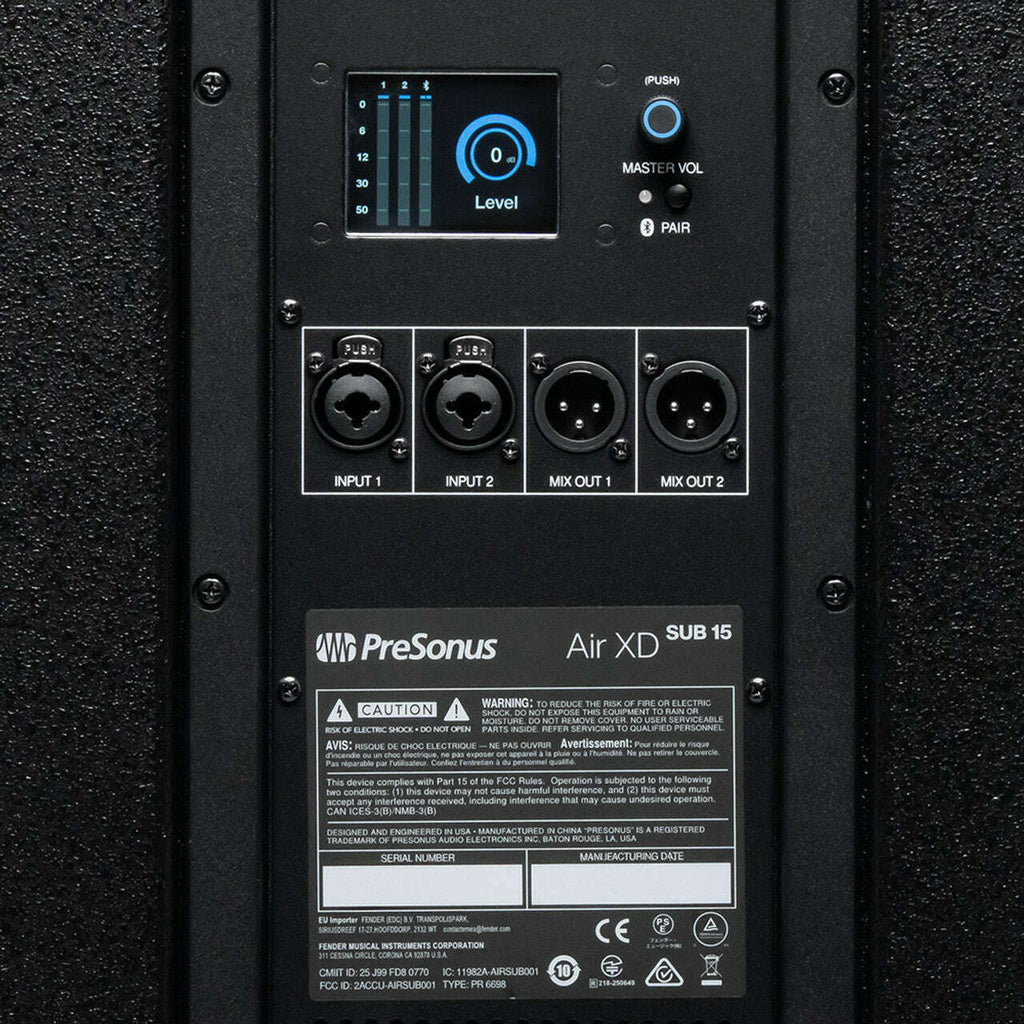 PreSonus AirXD Sub15 2000W Active 15" Subwoofer-Cannon Sound And Light