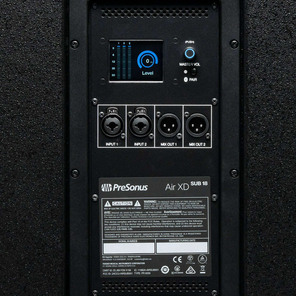 PreSonus AirXD Sub18 2000W Active 18" Subwoofer-Cannon Sound And Light