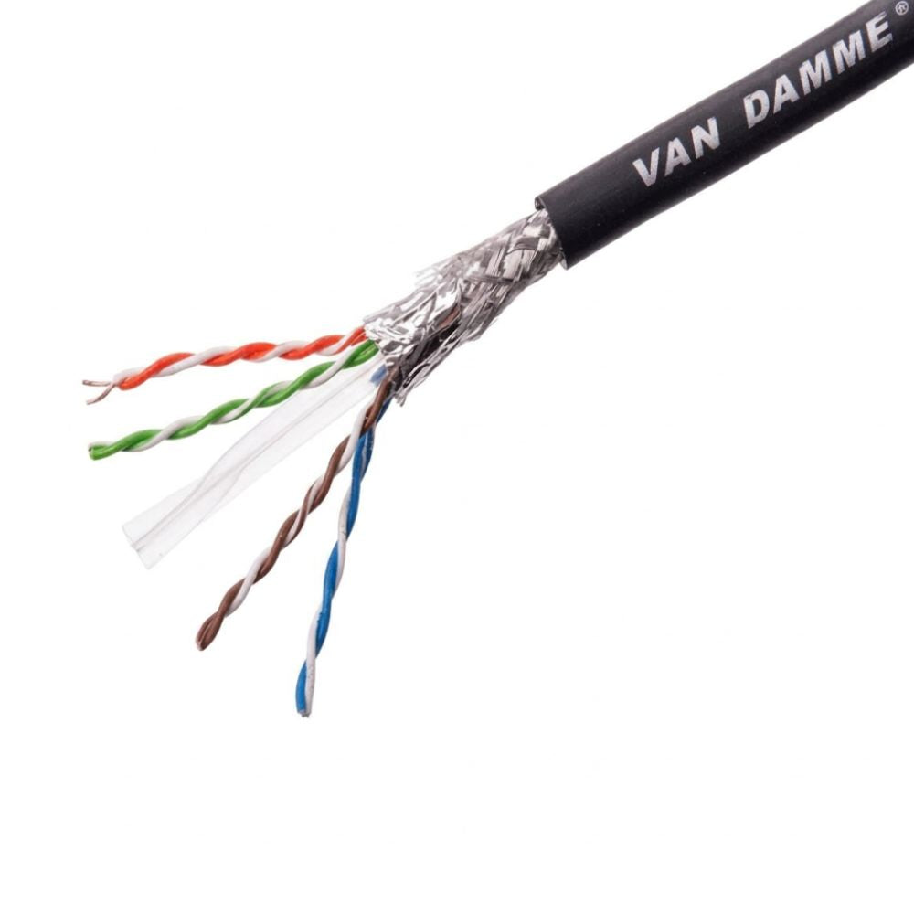 Van Damme TourCat CAT6 Solid SF/UTP Black Digico Approved Cable - 100 Metre Roll