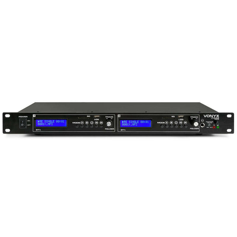Vonyx VX2USB-MKII Twin Media Player with USB, SD & Bluetooth - CSL Clearance-Cannon Sound And Light