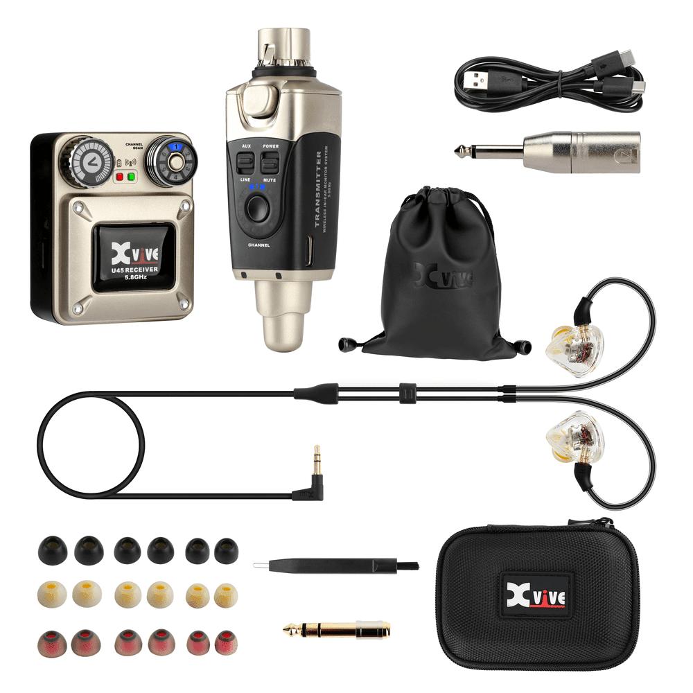 Xvive U45T9 In Ear Monitor System with T9 Earphones (5.8 GHz)-Cannon Sound And Light