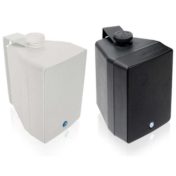 AtlasIED 4" 2-Way All Weather Speaker with 16-Watt 70V/100V Transformer - Black or White (Pair)