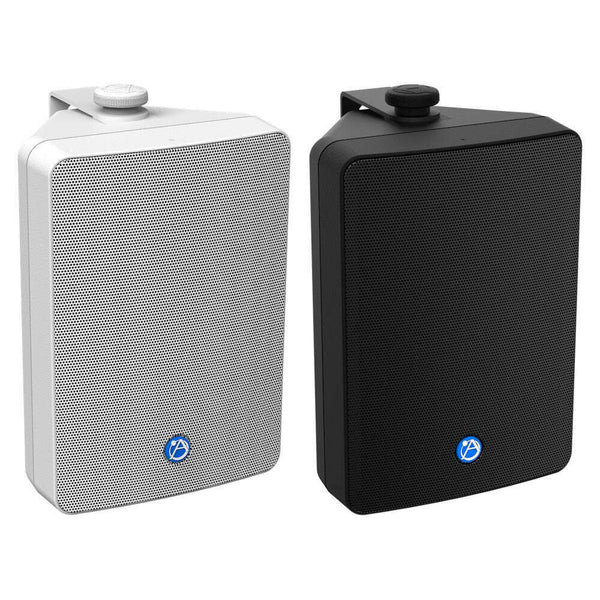 AtlasIED SM63T 6.5" 2-Way All Weather Speaker with 32-Watt 70V/100V Transformer - Black or White (Pair)
