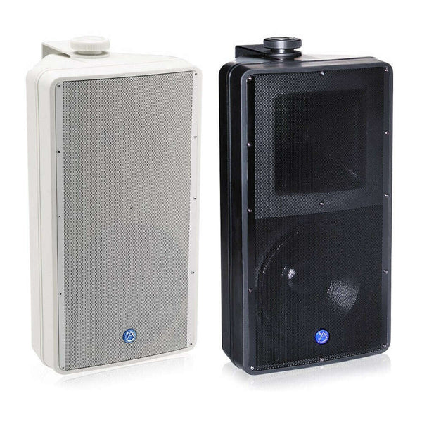AtlasIED SM82T 8" 2-Way All Weather Speaker with 60-Watt 70V/100V Transformer - Black or White (Pair)