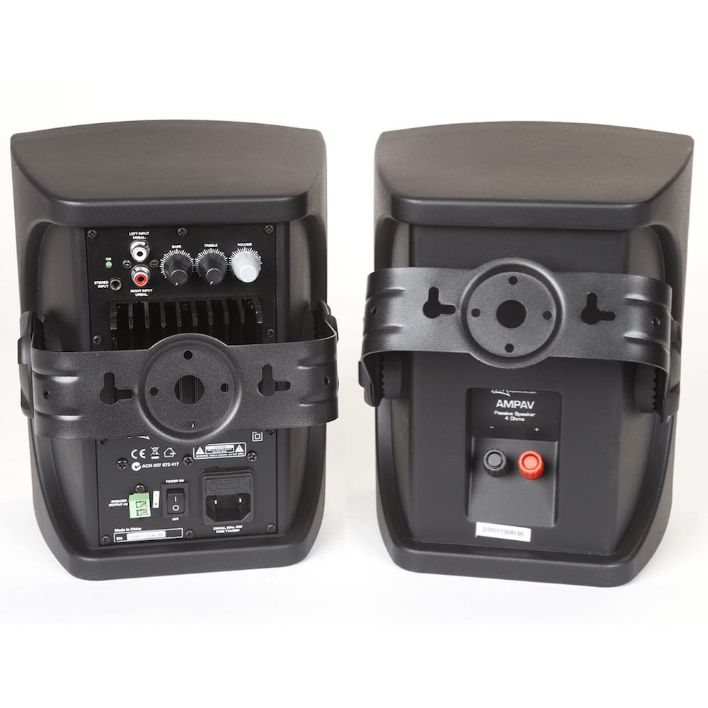 Australian Monitor AMPAV30B 30watt Powered Bookshelf Speakers - Pair - Black-Cannon Sound And Light