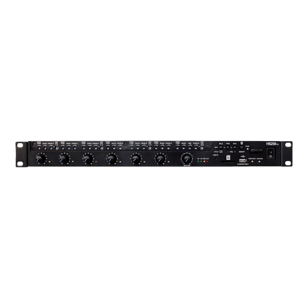 Australian Monitor HS120 V2 Mixer Amplifier 120 watts, Class D, 1RU, 9 Inputs-Cannon Sound And Light