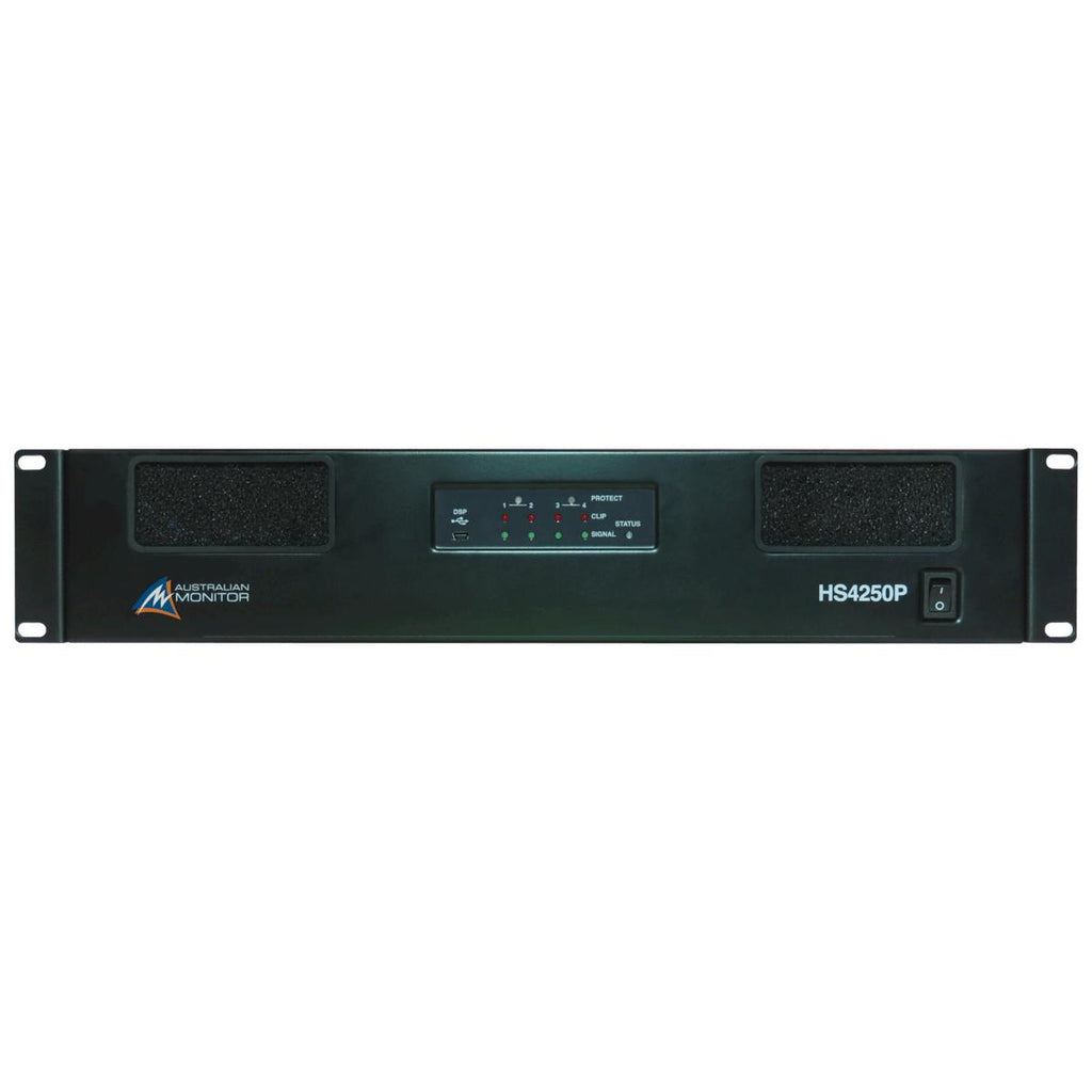 Australian Monitor HS4120P 4 x 120 watt Power Amplifier with DSP-Cannon Sound And Light