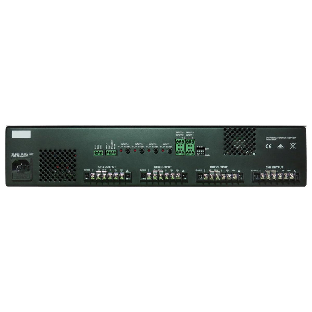 Australian Monitor HS4120P 4 x 120 watt Power Amplifier with DSP-Cannon Sound And Light