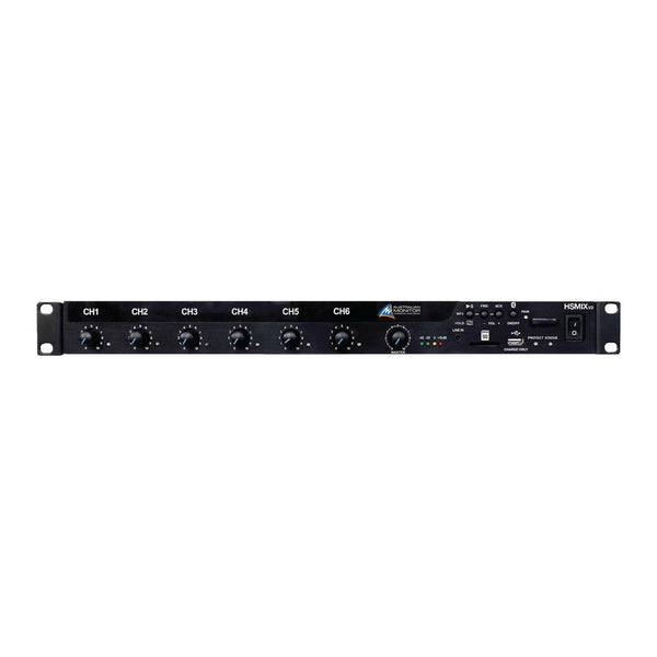 Australian Monitor HSMIX V2 9-Input 1RU Rack Mount Mic/Line Mixer w/ MP3 Player & Bluetooth-Cannon Sound And Light