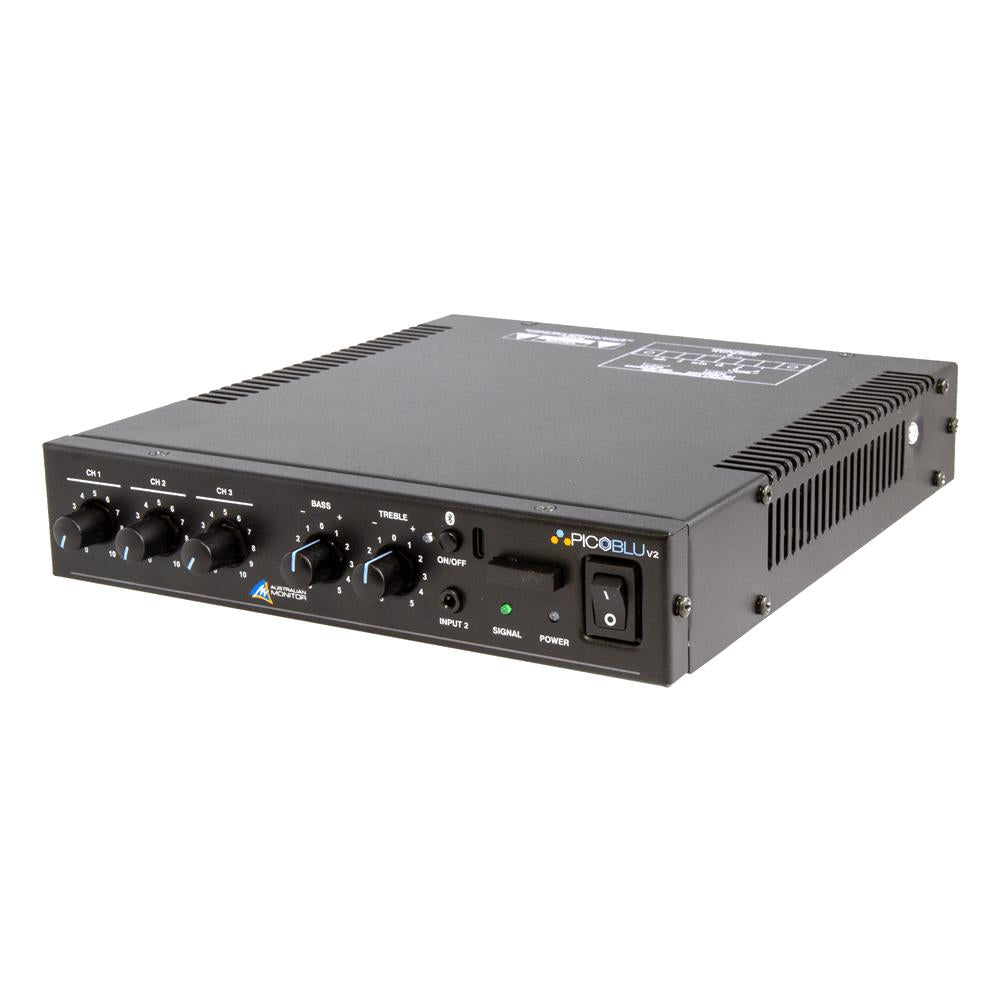 Australian Monitor PICOBLU V2 30 Watt Small Form Factor Mixer Amplifier with Bluetooth-Cannon Sound And Light