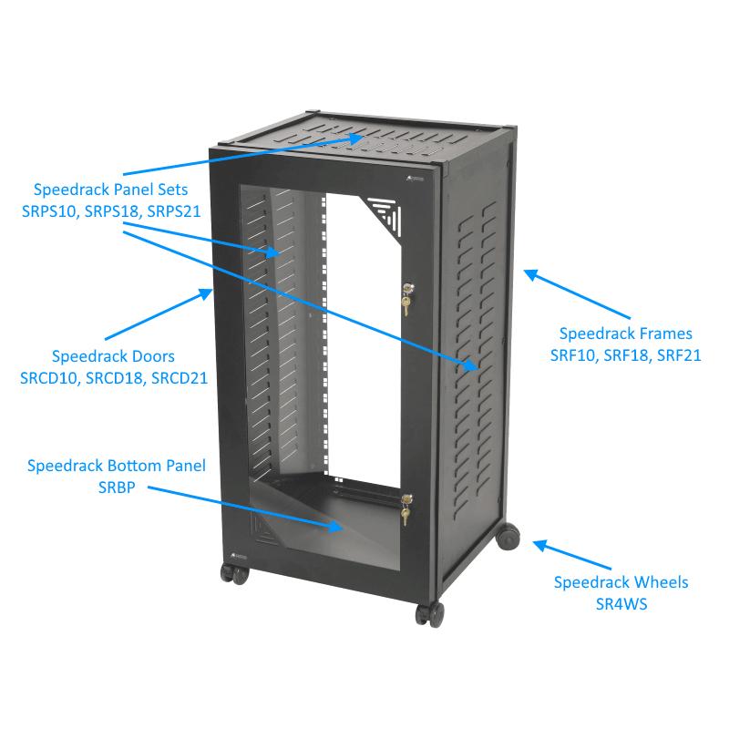 Australian Monitor SR4WS Speedrack 4 Wheel Set-Cannon Sound And Light