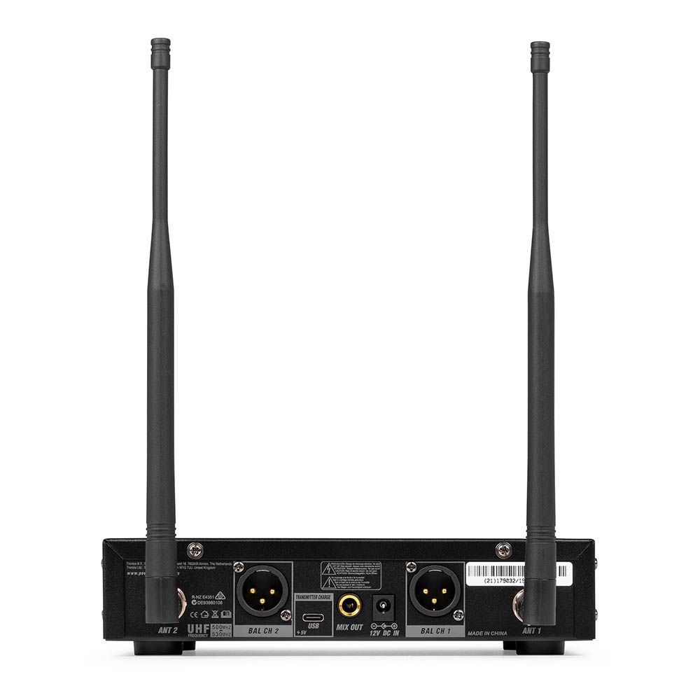 Power Dynamics PD522B 2X Wireless Bodypack Microphone Set (500-530MHz)