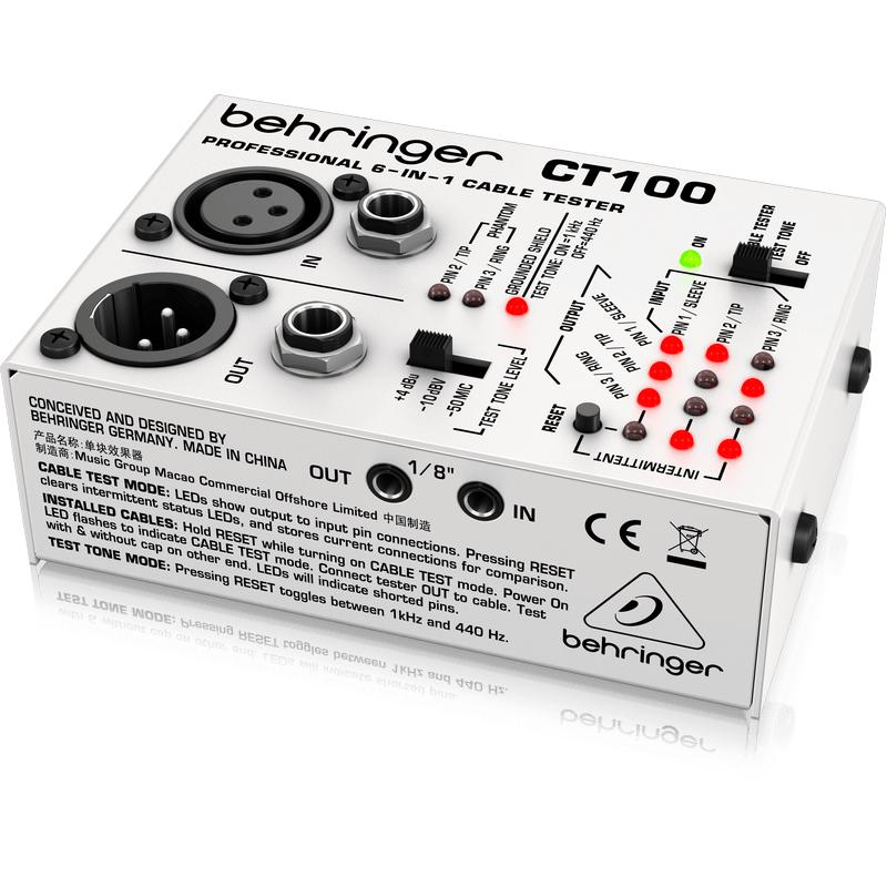 Behringer CT100 6-in-1 Cable Tester-Cannon Sound And Light