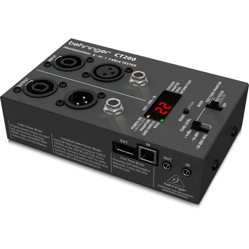 Behringer CT200 8-in-1 Cable Tester-Cannon Sound And Light