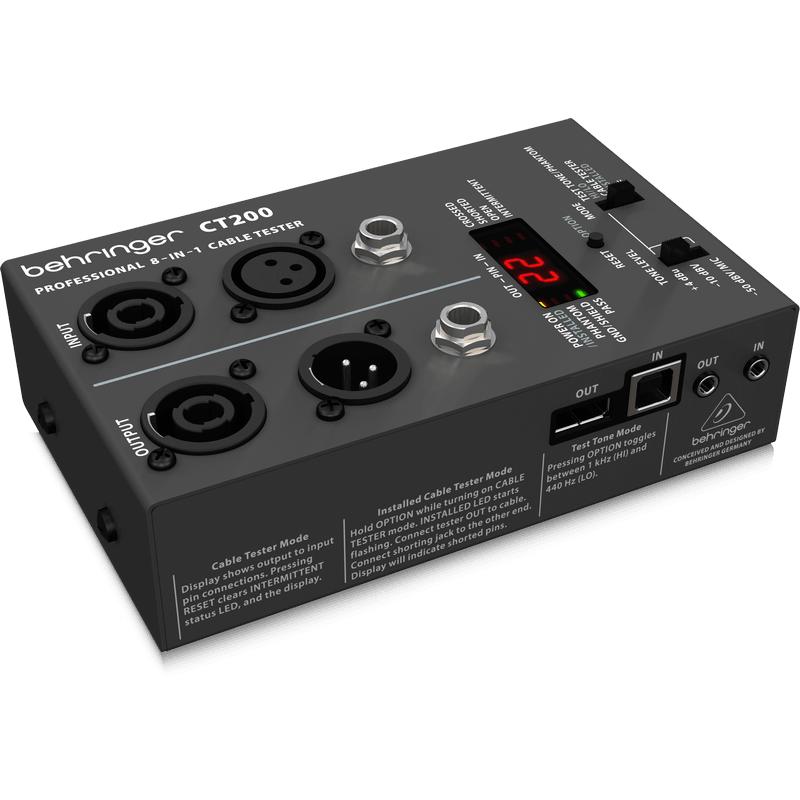Behringer CT200 8-in-1 Cable Tester-Cannon Sound And Light