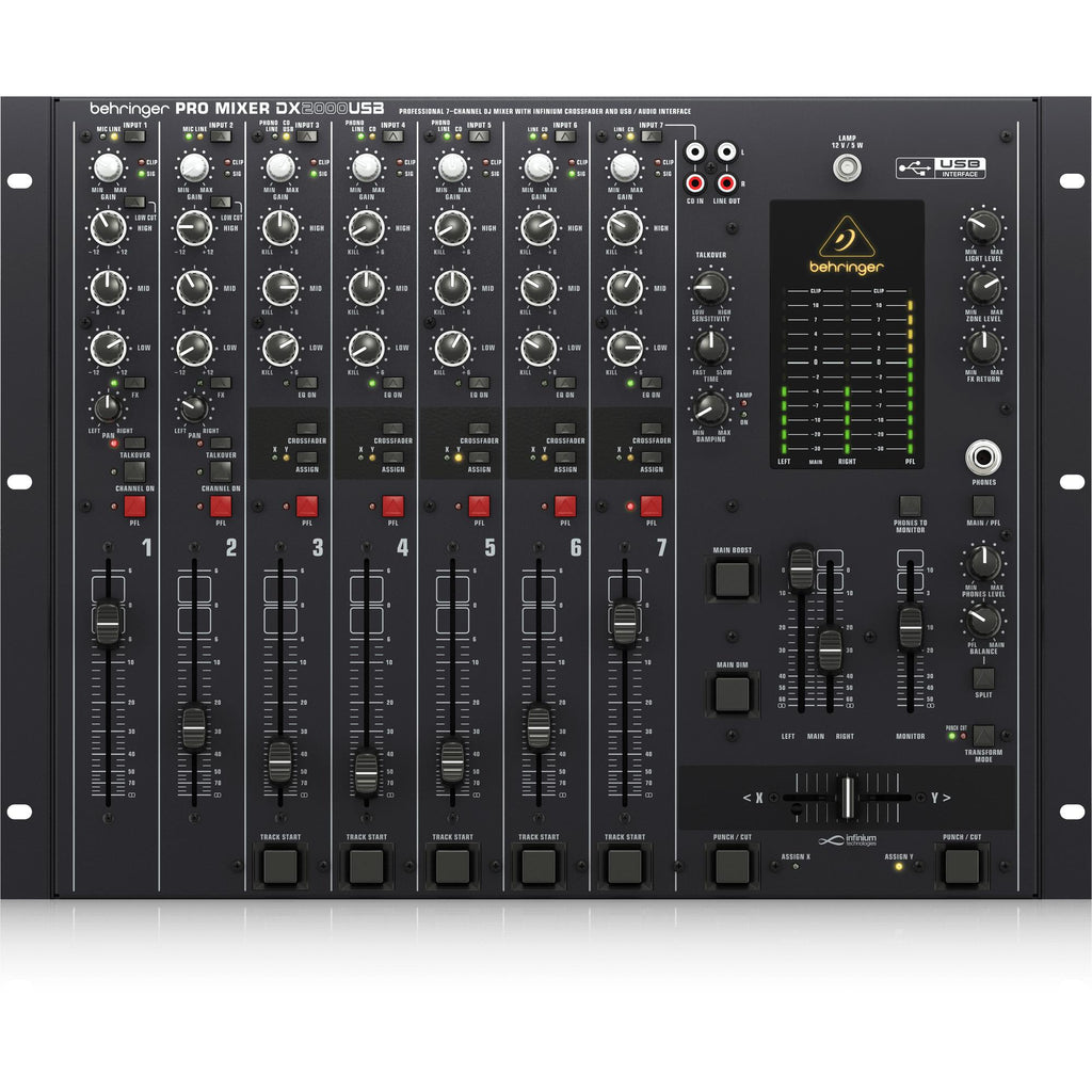 Behringer DX2000USB Professional 7-Channel DJ Mixer-Cannon Sound And Light