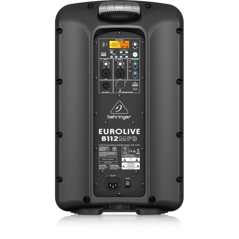 Behringer EUROLIVE B112MP3 2-Way 12" Active PA Speaker System with MP3 Player-Cannon Sound And Light