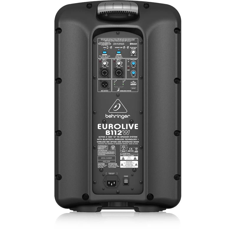 Behringer EUROLIVE B112W 2-Way 12" Active PA Speaker System with Bluetooth* Wireless Technology-Cannon Sound And Light