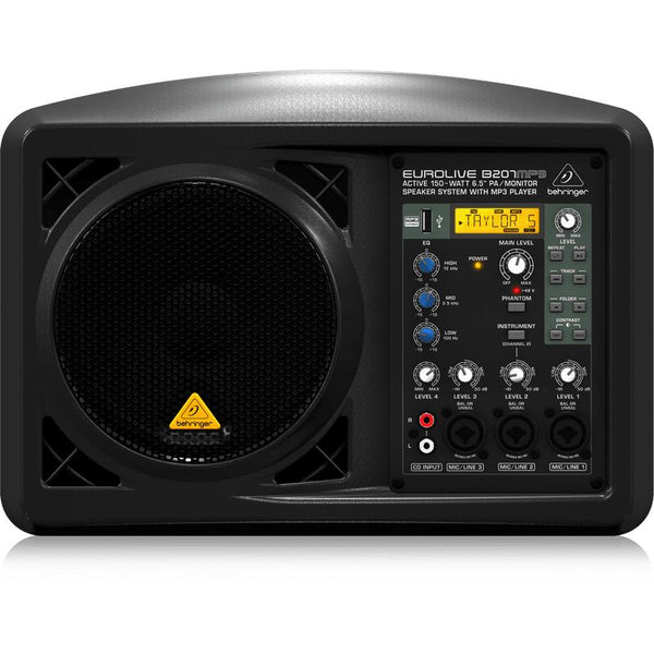 Behringer EUROLIVE B207MP3 Active 150-Watt 6.5" PA/Monitor Speaker System with MP3 Player-Cannon Sound And Light