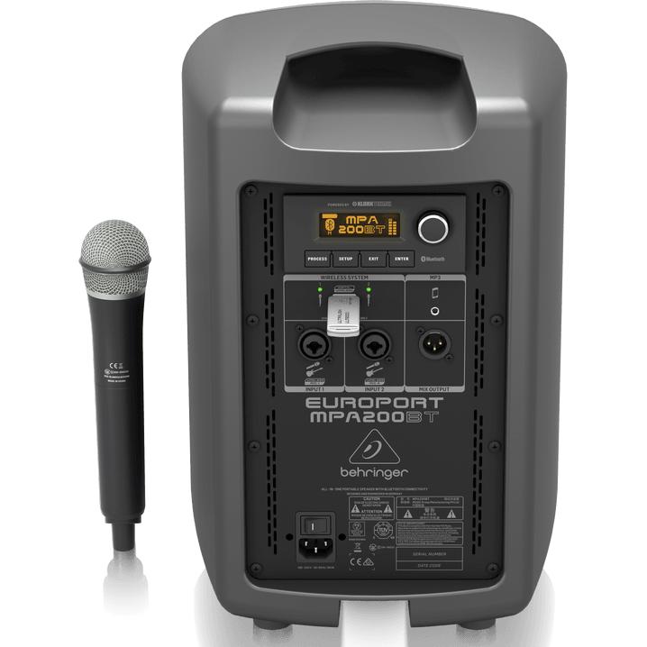 Behringer EUROPORT MPA200BT All-in-one Portable 200W PA System w/ Wireless Microphone, Bluetooth Connectivity and Battery Operation-Cannon Sound And Light