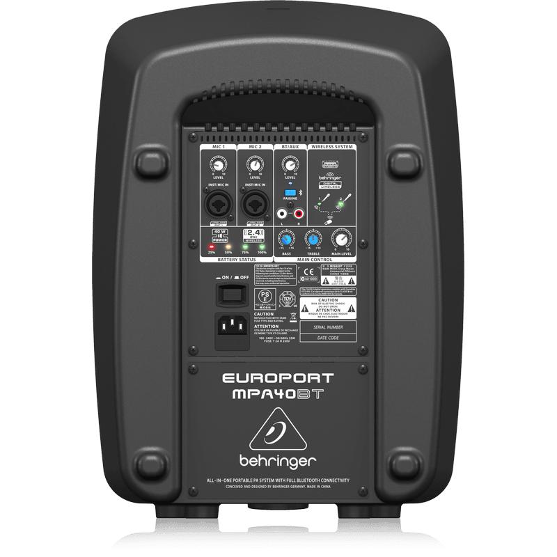 Behringer EUROPORT MPA40BT All-in-One Portable 40W PA System w/ Bluetooth & Battery Operation-Cannon Sound And Light