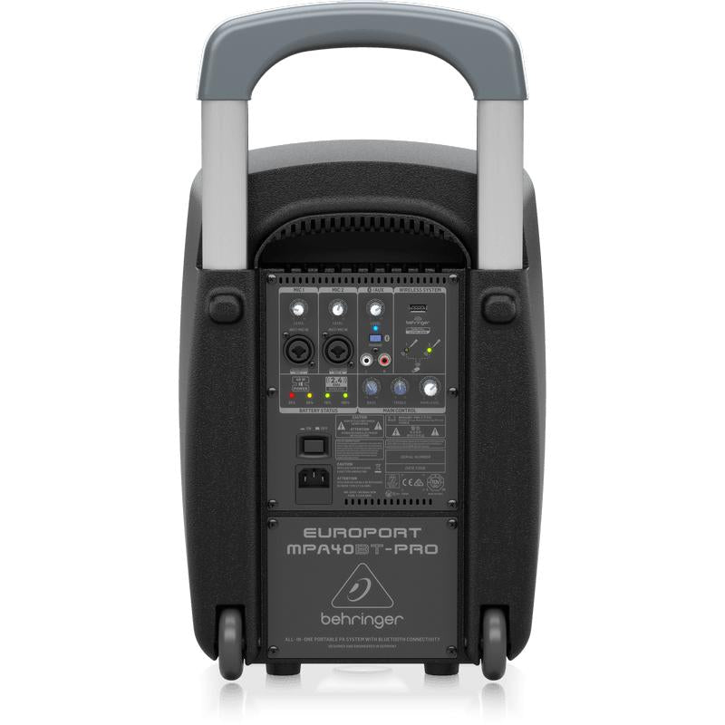 Behringer EUROPORT MPA40BT-PRO All-in-One Portable 40W PA System w/ Bluetooth, Battery & Handle-Cannon Sound And Light