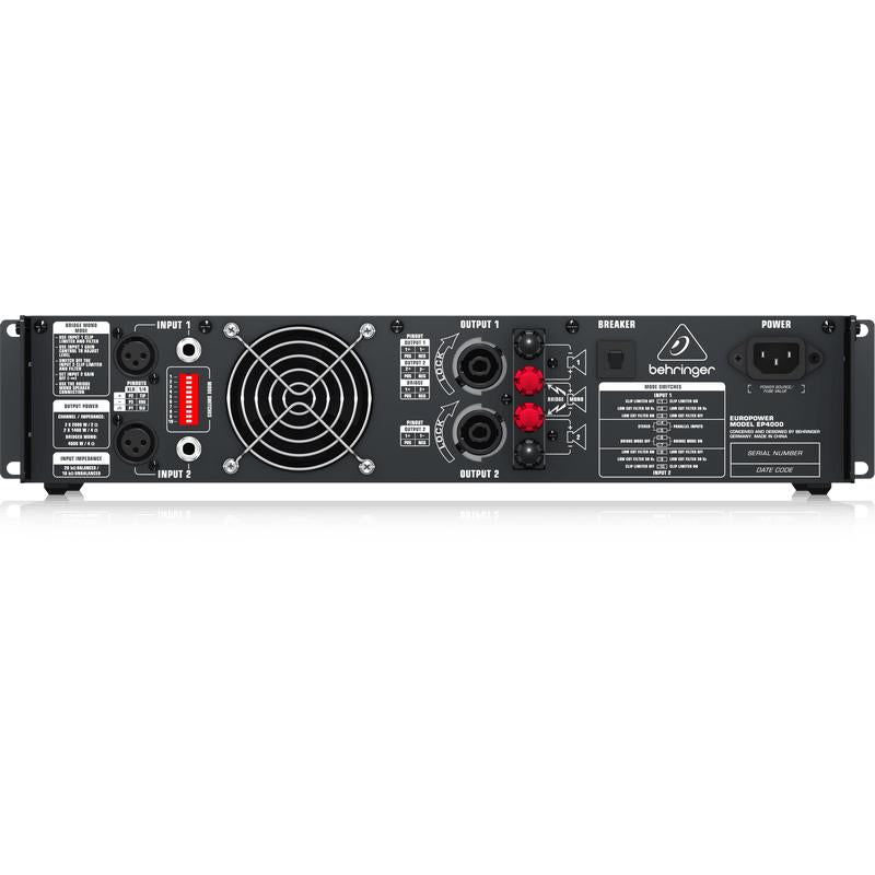Behringer EUROPOWER EP4000 2 x 950 Watts RMS into 4 Ohms Power Amplifier-Cannon Sound And Light