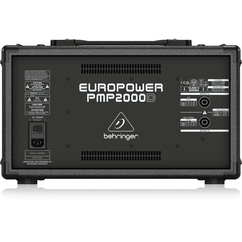 Behringer EUROPOWER PMP2000D 2000 Watt 14 Channel Powered Mixer with KLARK TEKNIK Multi-FX Processor-Cannon Sound And Light
