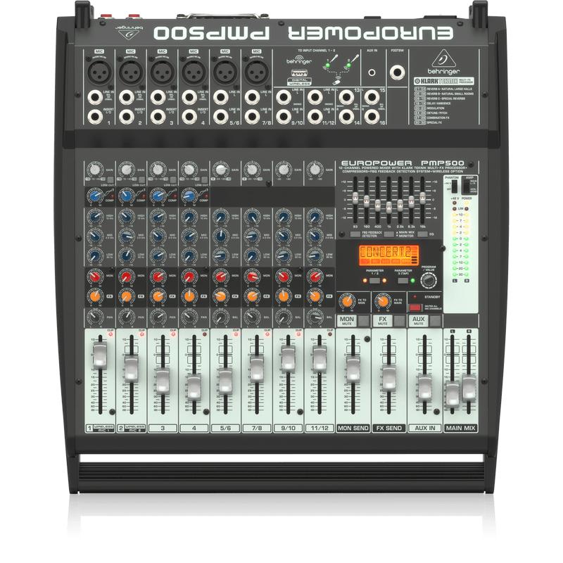 Behringer EUROPOWER PMP500 500-Watt 12-Channel Powered Mixer-Cannon Sound And Light
