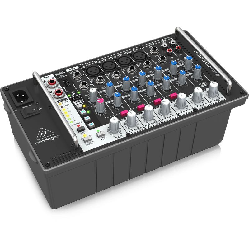 Behringer EUROPOWER PMP500MP3 Ultra-Compact 500-Watt 8-Channel Powered Mixer-Cannon Sound And Light