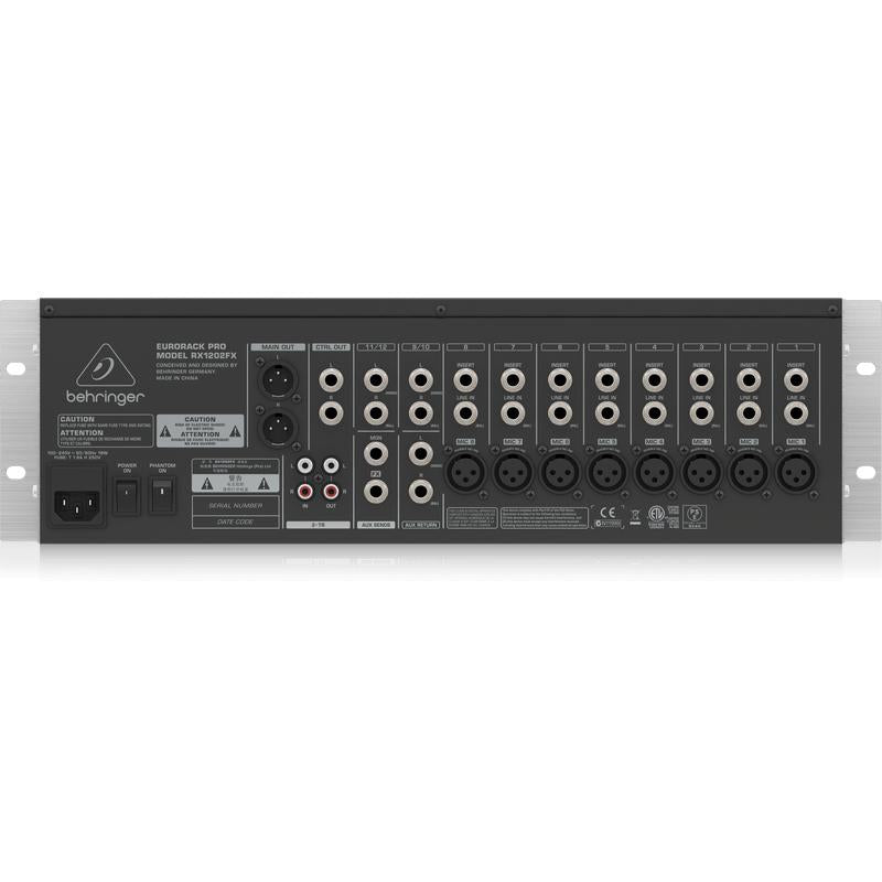 Behringer Eurorack Pro RX1202FX Premium 12-Input Mic/Line Rack Mixer-Cannon Sound And Light